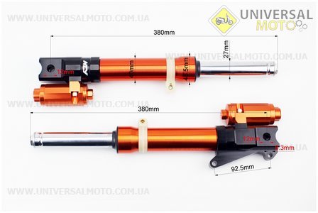 Амортизатор передний SPORT к-кт 2шт Honda DIO (под диск. торм.), регулируемые, оригинальные