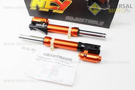 Амортизатор передний SPORT к-кт 2шт Honda DIO (под диск. торм.), регулируемые, оригинальные