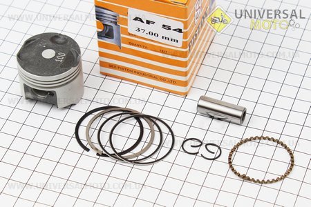 Поршень, кольца, палец комплект Honda GIORNO CREA AF54 36мм + 1,00 (палец 10мм) желтая коробка. SEE (Скутер Honda DIO \ UM3361-V80)