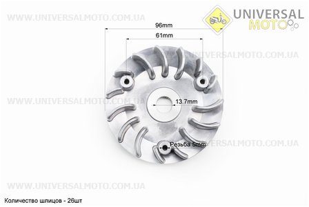 Крыльчатка переднего вариатора Suzuki AD100 (Тайвань). SM-TW (Скутер Suzuki Address 100 \ UM3364-V05)