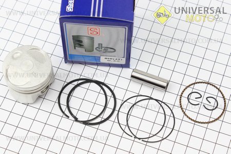 Поршневий комплект (поршень, кільця, палець) Honda DIO AF56 38мм +0,25 (палець 10мм) синя коробка. SEE (Запчастини до японського скутера / UM3364-V80)
