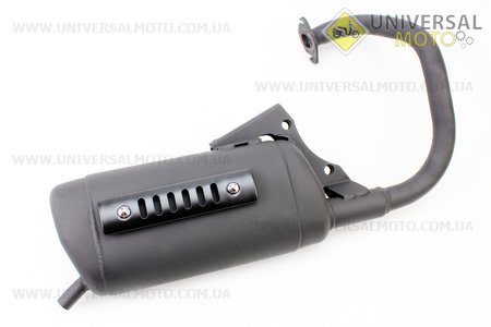 Глушник Honda DIO AF18/AF24 (накладка чорна). TATA (Запчастини до японського скутера / UM3364-V87)