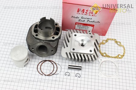 Цилиндро поршневой комплект (цпг) Honda DIO ZX/AF34 80cc-48мм (палец 12мм) + головка (AF35 DIO ZX; AF48 LEAD). MSU (Скутер Honda Lead \ UM3365-V85)