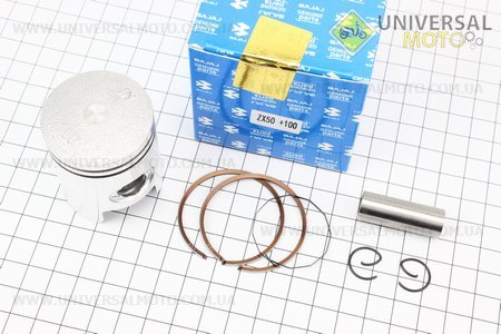 Поршневий комплект (поршень, кільця, палець) Honda DIO ZX50 40мм +1,00 (палець 12мм). BAJAJ (Запчастини до японського скутера / UM3366-V05)