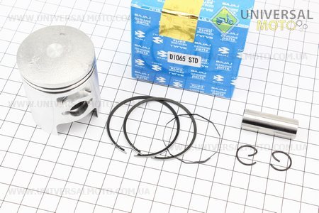 Поршень, кольца, палец комплект Honda DIO65 43мм STD (палец 12мм). BAJAJ (Скутер Honda DIO \ UM3366-V11)