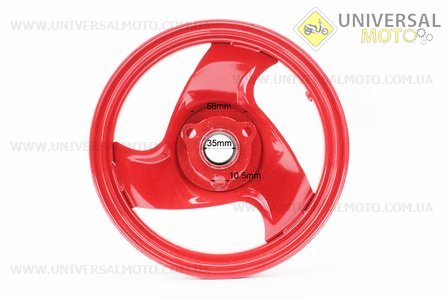 Диск колісний передній Yamaha (5BM) дискові гальма (сталевий) червоний. Taiwan (Запчастини до японського скутера / UM3367-V15)