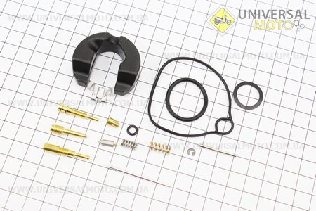 Ремонтний комплект карбюратора Honda Lead90, 14 деталей + поплавок. S (Запчастини до японського скутера / UM3367-V83)