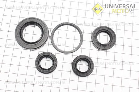 Сальник двигателя к-кт 5шт Honda Dio (15,5*25,5*7-2шт; 24*40*7; 34*39*3; 17*30*6)