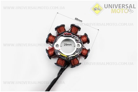 Статор магнето (генератора) Honda DIO AF34 / 35 (8 котушок роз'єм "мама 2 + 1"). B-cycle (Запчастини до японського скутера / UM3369-V93)