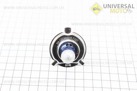 Лампа фари галоген H4 12V 35 / 35W синя SUPER. Китай (Освітлення / UM3370-V27)