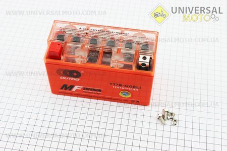 Аккумулятор 7(6,5)Аh YT7В-4 (гелевый, оранж) 150/65/95мм, 2018. OUTDO (Аксессуары / UM3370-V66)