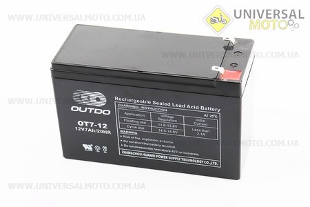 Аккумулятор OT7-12 - 12V7Ah (L150*W62*H94,mm) для ИБП, игрушек и др., 2018