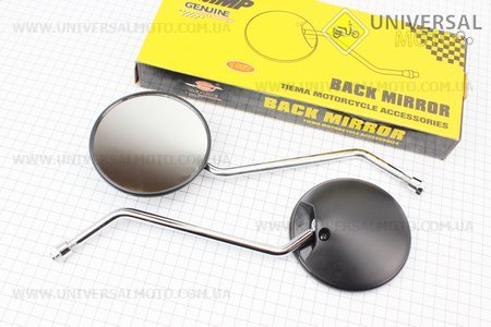 Зеркала комплект Круглые-черные "Delta", м10. TMMP (Аксессуары / UM3371-V07)