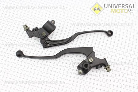 Важелі керма лівий, правий з кріпленням під дзеркало, комплект 2шт (М10 права-ліва) МОТО CG / CB, тип 2. Китай (Різне / UM3371-V23)