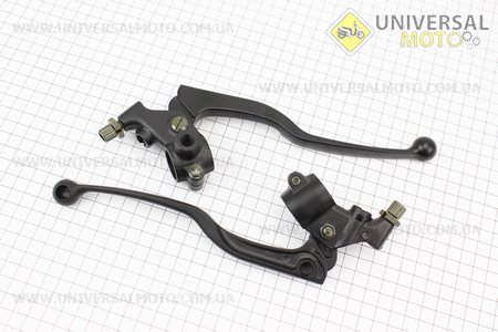 Важелі керма лівий, правий з кріпленням під дзеркало, комплект 2шт (М10 права-ліва) МОТО CG / CB, тип 2. Китай (Різне / UM3371-V23)