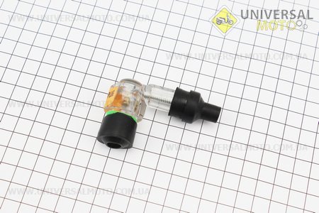 Ковпачок свічки "люлька" 90град, прозорий. Китай (Свічний ковпачок / UM3371-V56)