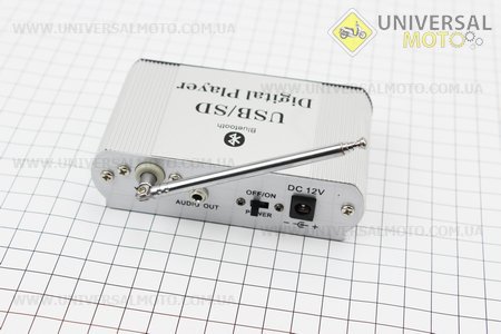 АУДІО-блок з антеною (Bluetooth, МРЗ-USB / SD, FM-радіо, пультДУ). Китай (Різне / UM3372-V21)