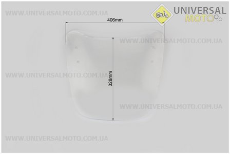 Скло вітрове мале 36,5х40,5см (2,8мм). Китай (Вітрове скло / UM3372-V25)