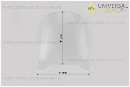 Скло вітрове велике 45,5х42см (2,8мм). Китай (Різне / UM3372-V26)