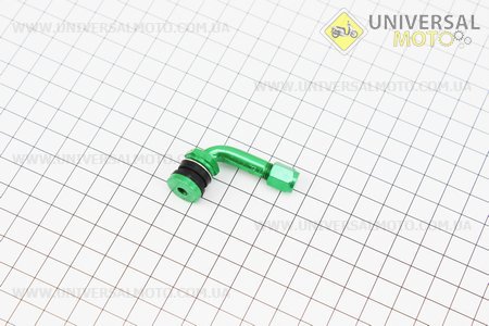 Ніпель дисковий багаторазовий кривий, зелений. Китай (Ніпель / UM3373-V03)