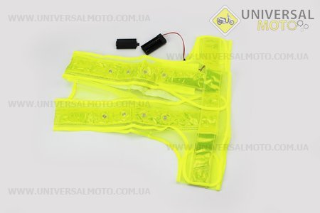 Жилет безпеки світловідбиваючий сітка LED, M (50 * 48см). Китай (Мотоекіпировка / UM3373-V24)