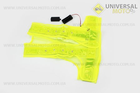 Жилет безпеки світловідбиваючий сітка LED, L (54 * 52см). Китай (Мотоекіпировка / UM3373-V25)
