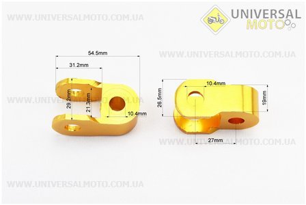Подовжувач заднього амортизатора 27мм комплект 2шт, жовтий. Китай (Різне / UM3373-V55)