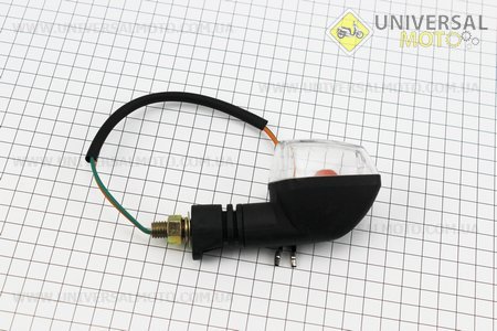 Поворот "крапля" малий, коротка ніжка, прозоре скло. Китай (Освітлення повороти / UM3373-V76)