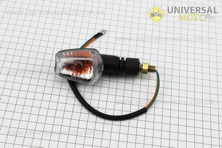 Поворот "крапля" малий, коротка ніжка, прозоре скло. Китай (Освітлення повороти / UM3373-V76)