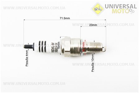 Свічка 4Т CR8EHIX іридієва - M10 L18 - DIO AF56, SH150. Китай (Різне / UM3374-V41)