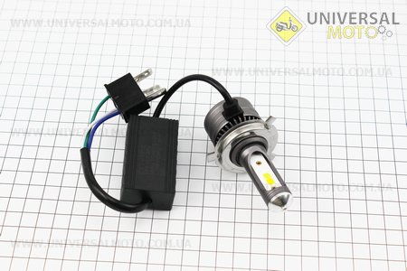 Лампа фари діодний H4 - LED-2 c інтеркулером (світло біле), SUPER LIGHT. CYT (Різне / UM3374-V51)