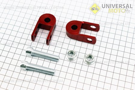 Подовжувач заднього амортизатора 30мм комплект 2шт + болти + гайки, червоний. Китай (Різне / UM3374-V99)
