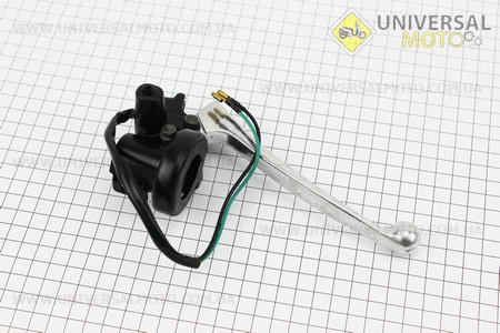 Важіль керма правий з кріпленням під дзеркало (М8 права) + будиночок газа, GY6 50-100. Китай (Різне / UM3375-V47)