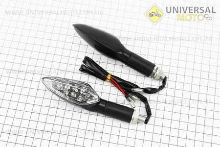 Поворот діодний RACING чорний малий, 2шт, тип 1. Китай (Різне / UM3375-V98)