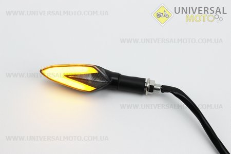 Поворот діодний на гнучкій ніжці + габарит "човник" чорний, 2 штуки. CYT (Освітлення повороти / UM3376-V30)