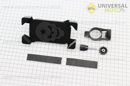 Тримач телефону на кермо з чорним малюнком (мін. габарит телефону 60 * 124мм, макс. габарит 80 * 160мм). Китай (Аксесуари / UM3376-V88)