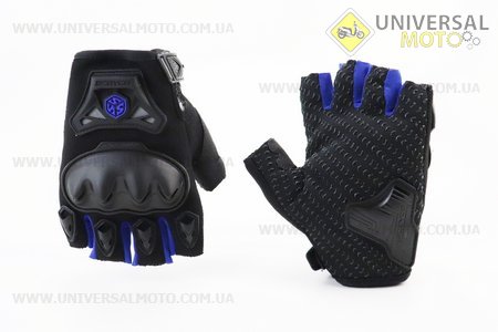 Рукавички мотоциклетні без пальців L-чорно / сині. SCOYCO (Мотоекіпировка / UM3377-V60)