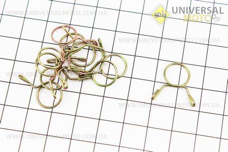 Зажим шлангу паливного (хомут) 10мм, комплект 10шт. Китай (Різне / UM3378-V05)