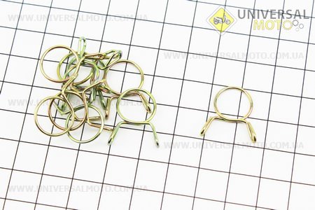 Зажим шлангу паливного (хомут) 12мм, комплект 10шт. Китай (Різне / UM3378-V06)