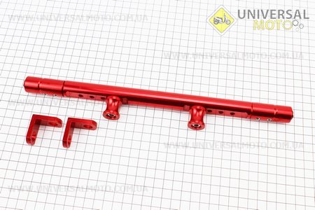 Перемичка керма регульована по довжині з отворами під мото аксесуари 345 - 360 мм, ЧЕРВОНИЙ тип 1. Китай (Різне / UM3379-V47)