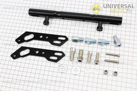 Перемичка керма регульована по довжині з отворами під мото аксесуари 315- 380 мм, ЧОРНИЙ тип 2. Китай (Різне / UM3379-V49)
