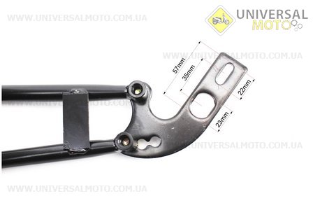 Крило заднє універсальне, кріплення на одну сторону (бризковики) TUNING, ЧОРНИЙ. Китай (Різне / UM3379-V59)