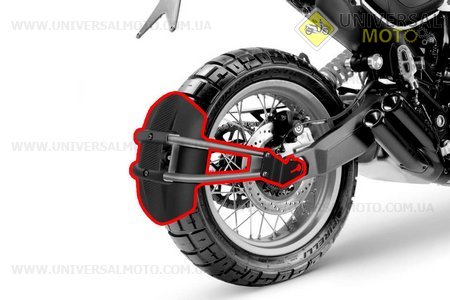 Крило заднє універсальне, кріплення на одну сторону (бризковики) TUNING, ЧОРНИЙ. Китай (Різне / UM3379-V59)