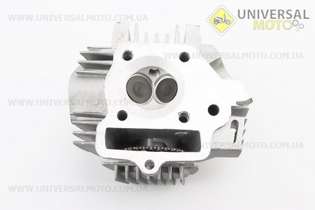Головка циліндра з клапанами+розподільний вал+кришки в зборі 110см.куб. (52,4мм). TMMP (Запчастини для мопеда Дельта / UM3380-V50)