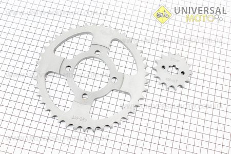Зірки комплект JH - 428H-41T + 14T. TMMP (Запчастини для мопеда Дельта / UM3381-V10)