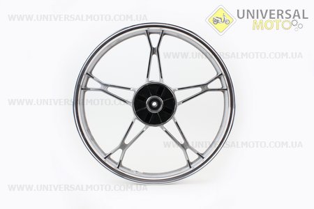 Диск задний литой 1,6-17" Delta, серебристый (ось 12мм). Китай (Мопед Viper Delta / UM3381-V29)