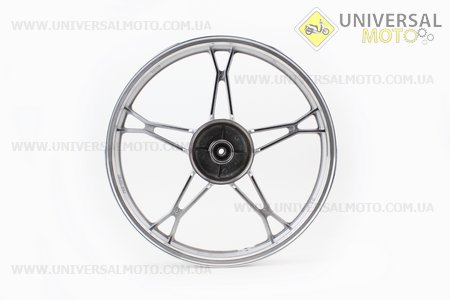 Диск задний литой 1,6-17" Delta, серебристый (ось 12мм). Китай (Мопед Viper Delta / UM3381-V29)