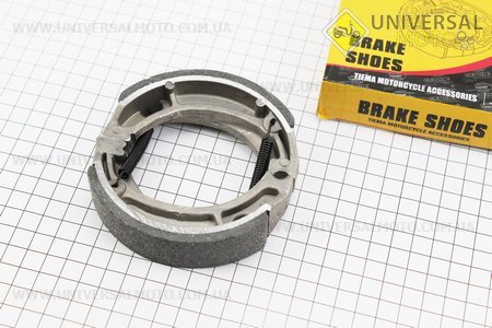 Гальмівні колодки задні комплект, 105мм (пружини під кутом). TMMP (Запчастини для мопеда Дельта / UM3381-V65)