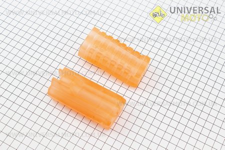 Гумка підніжки ALPHA комплект 2шт, помаранчевий. TMMP (Запчастини для мопеда Дельта / UM3381-V66)