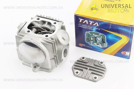 Головка циліндра з клапанами+розподільний вал+кришки в зборі 100см.куб. (52,4мм). TATA (Запчастини для мопеда Дельта / UM3383-V52)